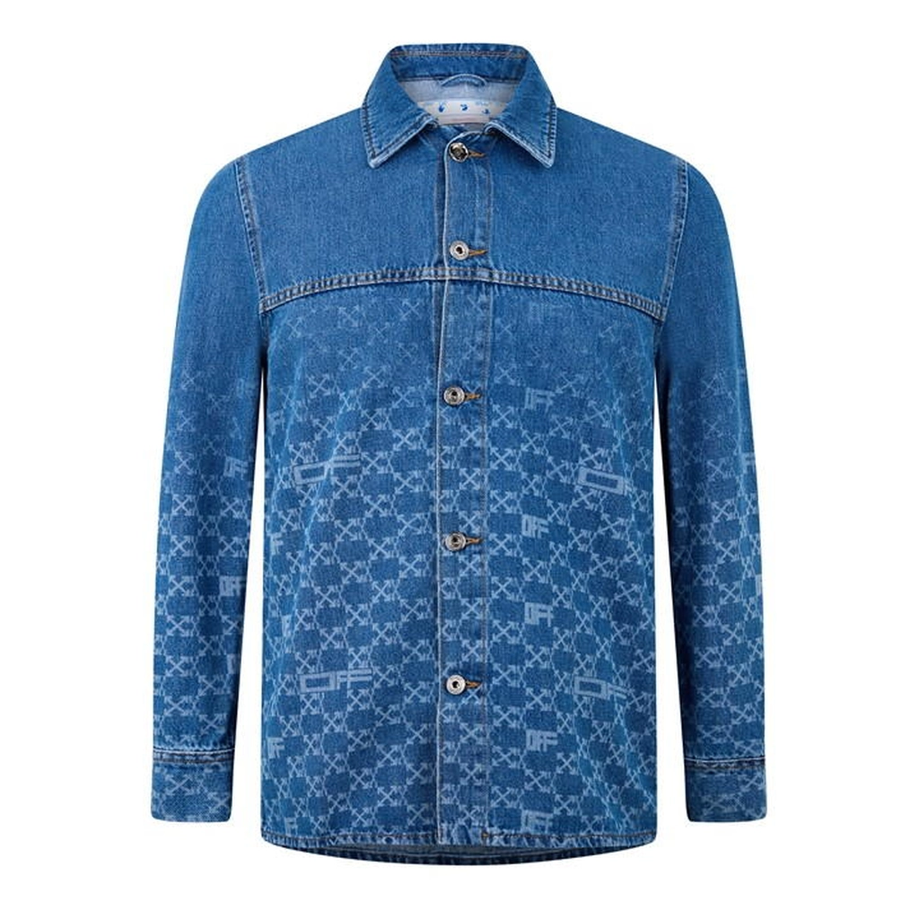 Off White Monogram Denim Shirt - Blue